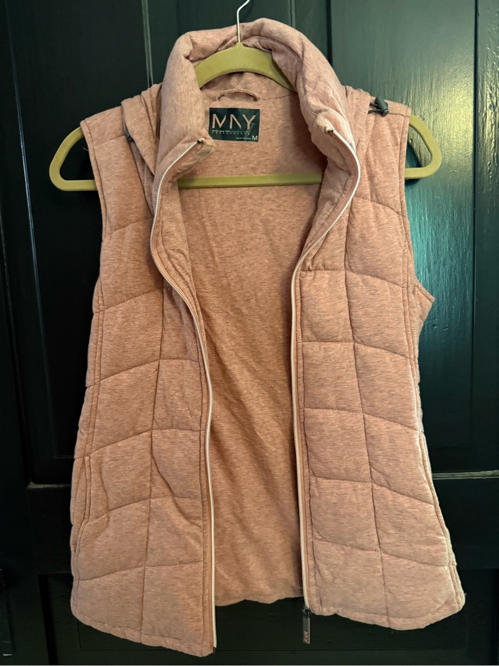 Marc New York Quilted Sleeveless Vest in Dusty Rose